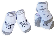 Набор детских носочков Uviton Stars 0-6 мес махровые 2 штуки 0186 ЧЗ