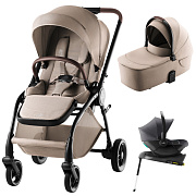 Коляска 3 в 1 Britax Roemer RIO Style и автокресло Baby-Safe Core Midnight Grey + Vario Base 5Z Teak