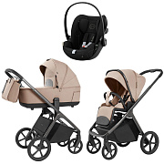 Коляска Carrello Vector 2025 CRL-6551 и автокресло Cybex Cloud G i-Size Moon Black 3 в 1 Mellow Beige
