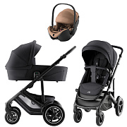 Коляска 3 в 1 Britax Roemer Smile 5Z Style и автокресло Baby-Safe PRO LUX Warm Caramel Carbon Black