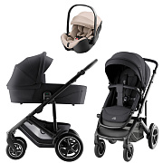 Коляска 3 в 1 Britax Roemer Smile 5Z Style и автокресло Baby-Safe PRO Style Teak Carbon Black