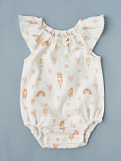 Боди с крылышками Little Star Мороженое, сердечки, шарики 3732 (ЧЗ-мз) крем 62