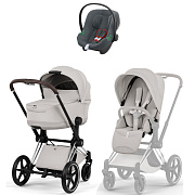 Коляска Cybex Priam V Chrome Style Aton B2 Steel Grey 3 в 1 City Grey