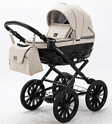 Детская коляска Adamex Chantal Retro Deluxe 3 в 1 C-SA07 (СВ. БЕЖЕВЫЙ)