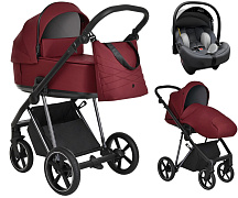 Детская коляска Roan Sol Luxury 3 в 1 с автокреслом Tutis Elo Lux EduSky Grey RSL/4041 Porto/Nikiel