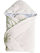 Конверт-одеяло Папитто велюр с вышивкой 2157 белый