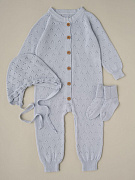 Комбинезон, чепчик, носочки для мальчика Little Star 80378 (ЧЗ-мз) голубой 62