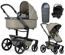 Детская коляска 3 в 1 Joolz Day 5 и автокресло Baby-Safe Core Space Black без адаптеров + конверт в подарок Sage green