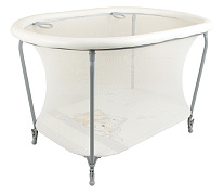 Детский манеж Globex Овал коллекция Мишки серый