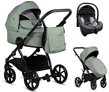 Детская коляска Tutis Leo Plus 3 в 1 с автокреслом Elo Lux EduSky Grey 1222039 Sage