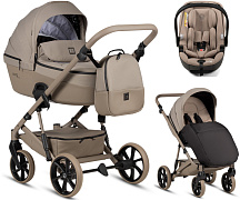 Детская коляска Tutis Viva 6 Plus Essential 3 в 1 с автокреслом Beno Beige 1612068 Warm Grey