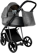 Детская коляска Roan Sol Vintage Luxury Leather 2.0 2 в 1 VEGA88DB Glacier Gray/Nickel/руч.Black