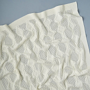 Плед вязаный Little Star Ромбики 90х90 см крем