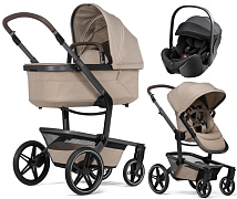 Детская коляска 3 в 1 Joolz Day 5 и автокресло Britax Roemer Baby-Safe Pro Style Carbon Black без адаптеров Sandy Taupe