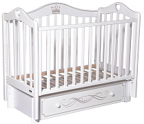 Детская кроватка Bellini Rouz Elite (автостенка,универсальный маятник) белый