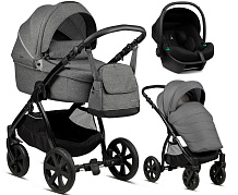Детская коляска Noordi Fjordi 3 в 1 с автокреслом Terra Black 1132813 Dark Grey