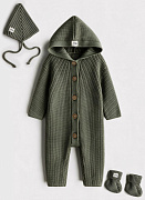 Комплект Mimibaby 3в1 с капюшоном (меринос) полынь 56