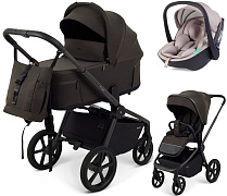 Детская коляска Rant Flex Forma 3 в 1 RA124 с автокреслом Miro Beige Shine Brown Коричневый