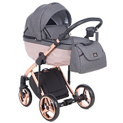 Детская коляска Adamex Chantal Star Collection 3 в 1 STAR004 серый+роз.золото