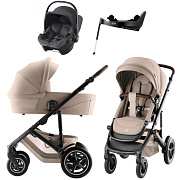Коляска 4 в 1 Britax Roemer Smile 5Z Style и автокресло Baby-Safe Core Midnight Grey2 + Vario Base 5Z Teak