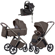 Коляска Carrello Vector CRL-6550 Ammonite AY329 Pro Absolute Black с базой Isofix 3 в 1 Coffee Beige