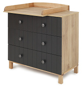 Комод Rant Bamboo, 84см, 3ящ Moon Grey