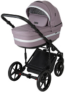 Детская коляска Adamex Rimini Deluxe 2 в 1 RI225A (СВ.СИРЕНЕВАЯ КОЖА+СТАЛЬНАЯ ПЕРЛ.ОТДЕЛКА)
