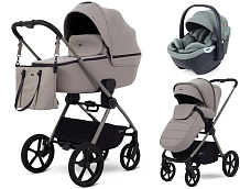 Детская коляска Rant Teo Soft 3 в 1 с автокреслом Aster Zero Olive Cloud