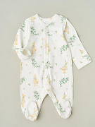 Комбинезон на кнопках Little Star Гуси с веточками эвкалипта 30032 (ЧЗ-мз) крем 56