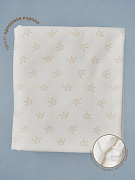 Пелёнка Little Star трикотажная теплая 614012 (ЧЗ-мз) кремовая корона