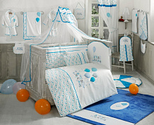 Комплект в кроватку Kidboo Happy Birthday 4 предмета Blue