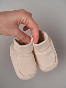 Пинетки Little Star на трикотажном подкладе 928 (ЧЗ-мз) светло-бежевый, 9 см