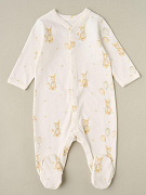 Комбинезон на кнопках Little Star Зайчики с шариками 30032 (ЧЗ-мз) крем 68