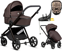 Детская коляска Tutis Mio 3 Plus Essential New 4 в 1 с автокреслом Beno Beige и базой 1622024 Coffee Brown