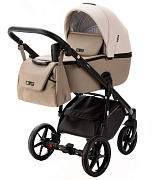 Детская коляска Adamex Nola Deluxe 2 в 1 N-SD113 (СВ.БЕЖ.КОЖА + Т.БЕЖ.КОЖА)