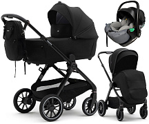 Коляска Agex Prima Pro 3 в 1 с автокреслом i-Safe Grey APP626 Black (Черный)