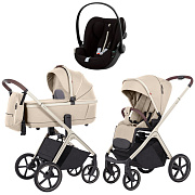 Коляска Carrello Vector CRL-6550 и автокресло Cybex Cloud G i-Size Moon Black Plus 3 в 1 Seashell Beige
