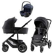 Коляска 3 в 1 Britax Roemer Smile 5Z Style и автокресло Baby-Safe PRO Style Night Blue Carbon Black