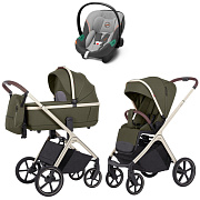 Коляска Carrello Vector CRL-6550 и автокресло Cybex Aton S2 Lava Grey 3 в 1 Deep Green