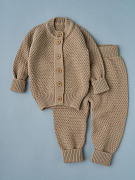 Кофточка и штаны Little Star Версаль 80033 (ЧЗ-нк) темно-бежевый 62