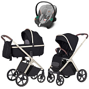 Коляска Carrello Vector CRL-6550 и автокресло Cybex Aton S2 Lava Grey 3 в 1 Pearl Black