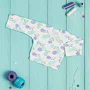 Распашонка Vikalex Шарики зеленые футер 50