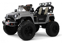Детский электромобиль RiverToys Jeep A222AA GREY/серый
