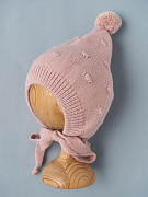 Шапочка вязаная Little Star Pom-Pom Гномик 003 (5172) (ЧЗ-нк) розовый антик 38