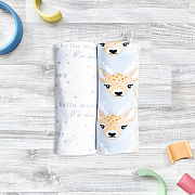 Пелёнки Mjolk трикотажные 2 шт 120х85 см Оленята NEW/Hello Mommy