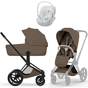 Коляска Cybex Priam V Matt Black Style Cloud T Urban Mobility White 3 в 1 Coconut Brown