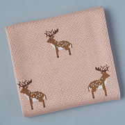 Плед вязаный Little Star Олени 100х100 см пудра