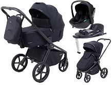 Детская коляска Rant Flex Therm Soft 4 в 1 с автокреслом Miro Black и база Midnight Black