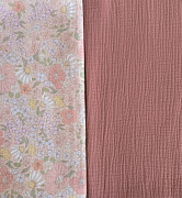 Набор пеленок Lappetti Цветные фантазии из муслина 2 шт. ЧЗ НП09/4 темно-розовый