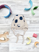 Утеплённый чепчик Mjolk Горошки 36